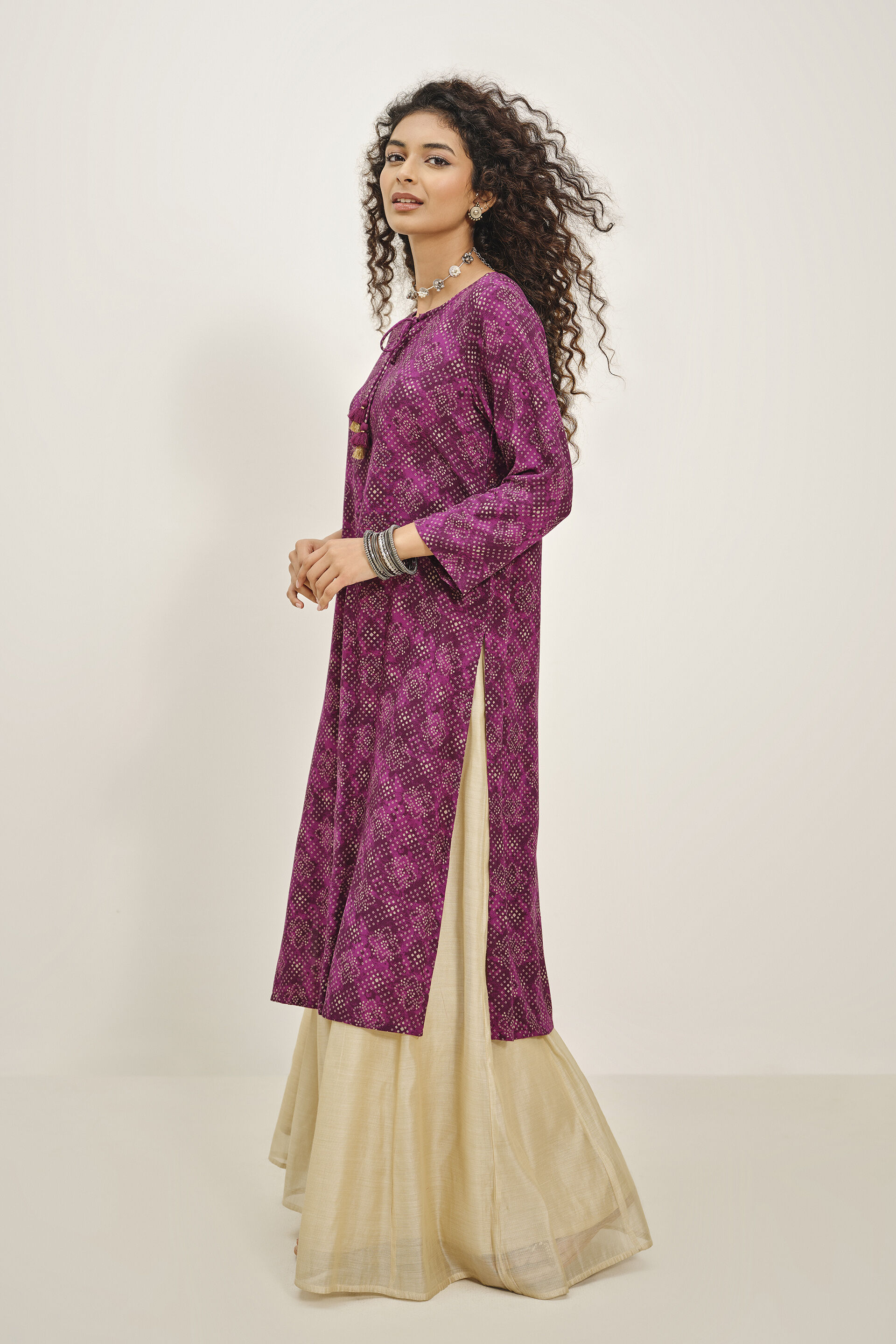 Purple Preet Kurta, Purple, image 3